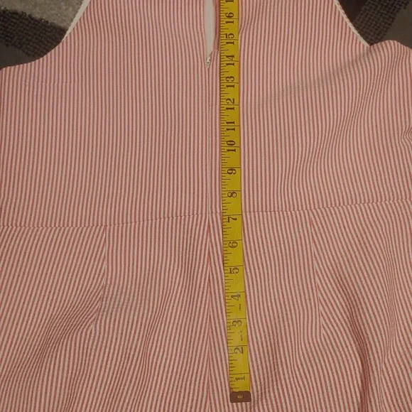 Sugar + Lips Jumpsuit size XL Red or Dark Pink and White Stripes - Picture 9 of 16